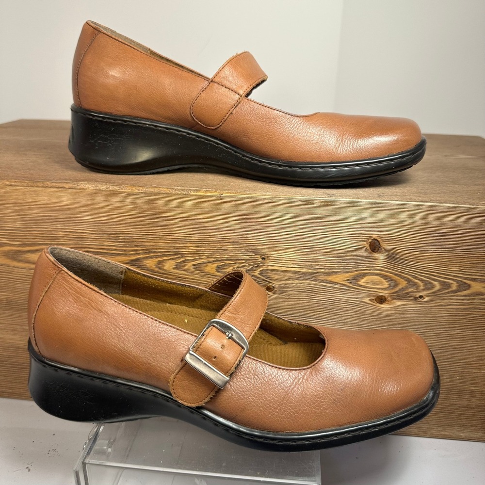 Naturalizer Leather Mary Jane Comfort Shoes Womens 6.5 Narrow Low Heel Casual